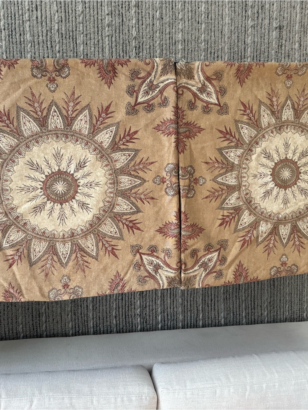 Pottery Barn Beige and Rust Paisley Pillow Cover- Price is for two!